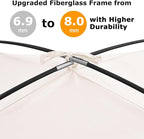 COMMOUDS Beach Tent Sun Shade for 3/4/6/8 Person, UPF 50+ Beach Sun Shelter Canopy Tent, Lightweight, Easy Set Up and Carry