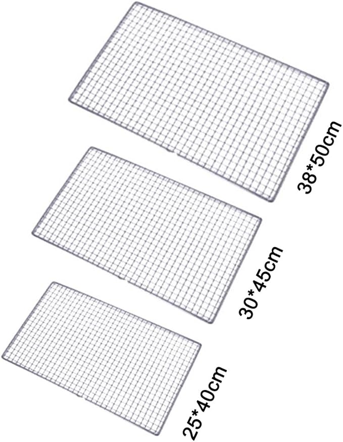 Stainless Steel BBQ Grill Grates Replacement - Mesh Wire Net, 25x40cm/9.8x15.7in, for Outdoor Barbecue and Camping