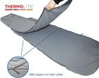 BROWINT Thermolite Sleeping Bag Liner with Zippers for Cold Weather, Lightweight Mummy with Hood & Rectangular Sleep Sack for Adult, Adds Warmth, Thermal Travel Liner, All Season