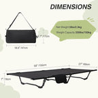 REDCAMP Kids Cot for Sleeping 2-7 Years, Portable Travel Toddler Cot Bed with Carry Bag, Lightweight for Outdoor Indoor Home, Black