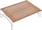iClimb Mini Solo Folding Table Ultralight Compact for Backpacking Camping Hiking Beach Picnic (Nature - S)