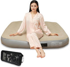 Queen Air Mattress with Built - in Electric Pump - Fast Inflation, Supports up to 650 lbs - Ideal for Camping, Home, Guests, and Portable Travel Use