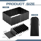 1 Pcs 20 Plate Chafing Dish Wind Stove Camping Guard 67 x 7.8'' Stainless Steel Wind Cover Folding Outdoor Windscreen with Drawstring Bag for Camp Picnic Burner Guard (Black)
