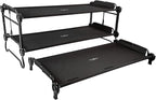 Disc-O-Bed Trundle Cot for XL or 2XL Bunk System with Zippered Carry Bag for Easy Portability, 300 Lbs. Weight Capacity, Black