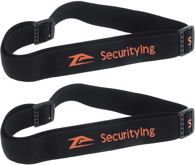 SecurityIng Elastic Headband Adjustable Headlight Strap Fit for 22mm - 26mm Torch Headlamps Holder (2)