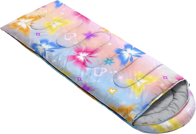 HOSIMA Dear Hunting Pattern Cold Weather Sleeping Bags for Kids Adults,Black Light Weight Waterproof Sleeping Bags for Outdoors Hiking.