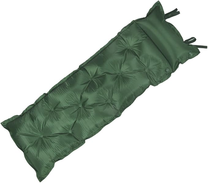 180 x 60cm Foldable Inflatable Olive Green Sleeping Mat Hiking Camping Pad (id: d6c 38f 2db 55c b6d