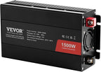 VEVOR Modified Sine Wave Inverter, 1500W, DC 12V to AC 120V Power Inverter with 2 AC Outlets 2 USB Port 1 Type-C Port 6 Spare Fuses, for Small Home Devices Like Smartphone Laptop, CE FCC Certified