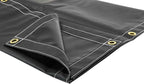 Mytee Products 6' x 8' Heavy Duty Black 18oz Vinyl Utility Tarp Waterproof, Multipurpose, Cars, Boats, Campers, Pool Cover, Tent