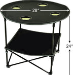 Camping Table Portable Folding Camping Side Table for Outdoor Picnic, Beach, Games, Camping, Sport & Patio Tables Folding with Carry Case for Travel & Storage, Black.