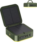 Camping Lantern - Collapsible Solar LED Lamp, 5200mAh Solar/USB Rechargeable, 1000LM, 5 Light Modes, Outdoor IPX4 Waterproof - Portable Emergency Light （Green）
