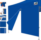 Eurmax USA 10FT Instant Canopy SunWall with Middle Zipper Wall for Pop Up Canopy Tent，1 Pack Sidewall for Outdoor Shade(Royal Blue)