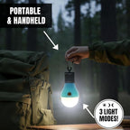 4PCS LED Camping Lantern Set - Portable Tent Lights with Clip Hooks, Camping Lamp, LED Camping Lantern Set, Multi-Color Emergency Camping Lamp for Hiking Backpacking, Party (4PCS)