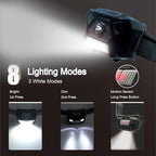 KunHe 2 Pack Red Light Headlamp Suitable for Nighttime Hiking Birdwatching Astronomical Observation Outdoor Camping