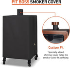 Arcedo Vertical Smoker Cover Compatible with Pit Boss Copperhead 4, 5, 7 Series, PBV4PS2, PBV4NX, Pro 4-Series, Heavy Duty Waterproof Outdoor Wood Pellet Grill Cover for PB 73550, Black