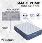 Beautyrest Supreme Air, Queen Size Air Mattress with Built-in Pump, Raised Inflatable Bed for Adults, Puncture-Resistant Vinyl, Auto Shut-Off, 650lb Support, Guest Bed, Camping Airbed, 3-Year Warranty