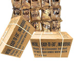 MRE A case 2026, 2027 inspection - Military meals ready to eat - 12 full food packs rations with 1,250 calories per meal and heater for camping - A case (menus 1-12)