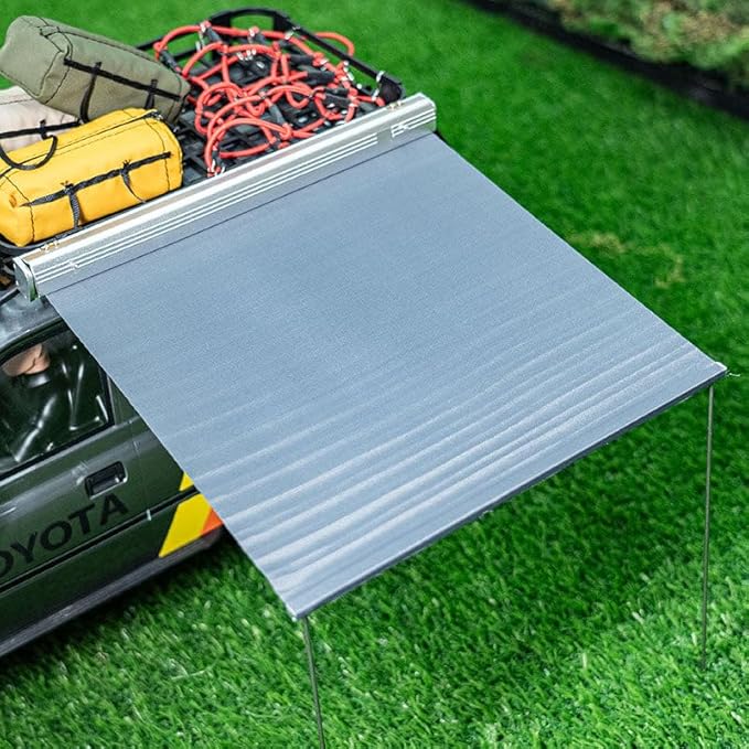 FMS Simulation Micro Scale Model Universal ARB Metal Tent Simulated Rest Side Awning for 1/8 1/6 1/10 RC Car Decoration Fake Props Accessory for RC Crawler Car