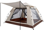 3-4 Person Camping Tent, Outdoor Waterproof Family Tents Weatherproof, Automatic Pop Up Backpacking Tent with Carry Bag and Tent Foyers, for Camping Hiking Traveling