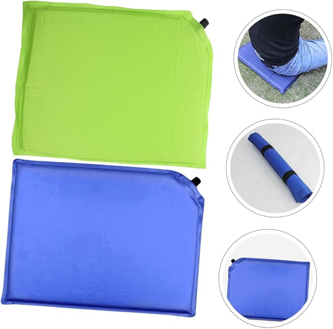 POPETPOP 4pcs Self-Inflating Outdoor Cushion Pad Portable Camping Sleeping Mat for Hiking Stadium and Picnics Moisture-Resistant Design Compact Easy Setup