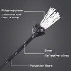 Hikeman 6 Pack 4mm Outdoor Guy Lines Tent Cords Lightweight Camping Rope with Aluminum Guylines Adjuster Tensioner Pouch for Tent Tarp, Canopy Shelter, Camping, Hiking, Backpacking