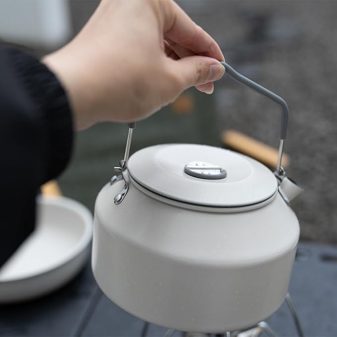 Outdoor Camping Pots Frying Pan with Folding Handle Aluminum Cooking Tableware for Hiking Picnics Fishing Mountaineering Outdoor Cooking Tableware for Hiking