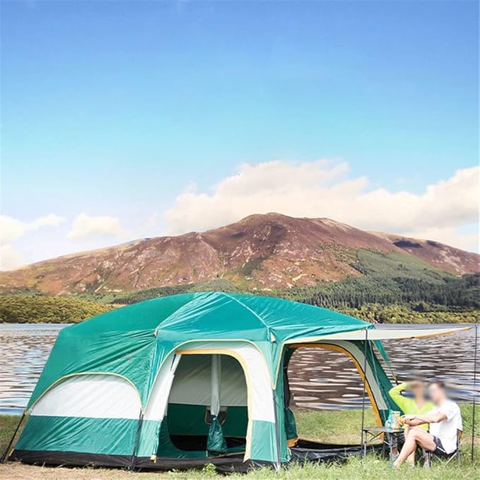 GeRRiT Large Camping Tent Travel Double-Layer Tent Waterproof Family Camping Tent Outdoor Camping Tent