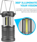 Lichamp 8 Pack LED Lantern Camping Light, Battery Operated Lanterns COB Super Bright for Power Outages Indoor Emergency Outdoor Camping Hiking Kit, B8GY