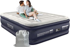 Air Mattress Full with Built in Pump,18''Raised Blow Up Mattress 2 Mins Self-Inflation/Deflation,Upgraded Thicker Inflatable Mattress，Air Bed with Storage Bag for Guests,Home，Camping，660 lbs Max