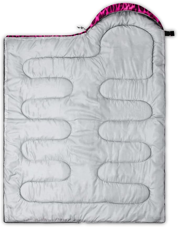 QOOMO Camping Sleeping Bags,3 Season Warm & Cool Weather,Lightweight,Waterproof Sleeping Bags for Adults & Kids,Traveling,and Outdoors,Camping Gear Equipment