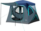 TIMBER RIDGE Camping Tent, 4 Person Instant Pop Up Hub Tent with 8 Windows, Easy 60 Second Setup, Weather Resistant Family Cabin Tents with Rain Fly for Camping, Hiking, Outdoor Travel
