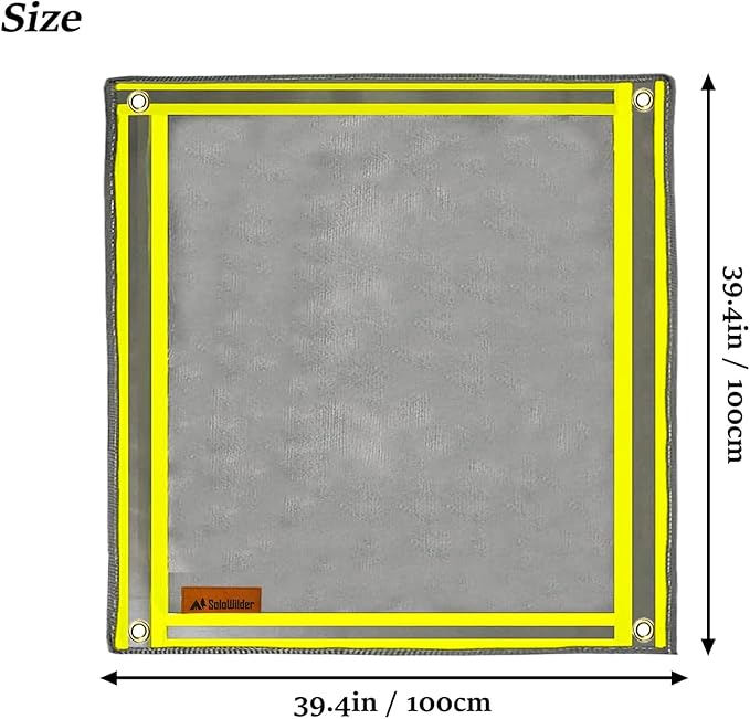 SoloWilder Wood Stove Mat 40" Fire Pit Grill Mat for Tent Stove Deck Patio Grass Lawn Campsite Insulation Protection