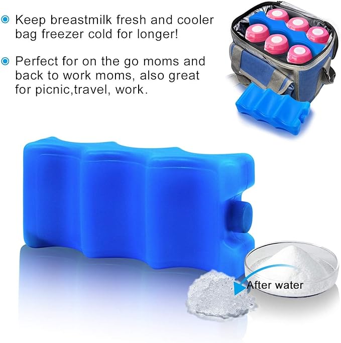 JMEXSUSS Reusable Ice Packs for Cooler, Long Lasting Breastmilk Bottle Storage, Freezer Packs Can Cooler for Lunch Boxes, Beer Soda, Camping