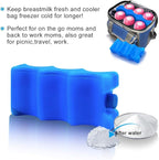JMEXSUSS Reusable Ice Packs for Cooler, Long Lasting Breastmilk Bottle Storage, Freezer Packs Can Cooler for Lunch Boxes, Beer Soda, Camping