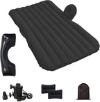 Car Air Mattress, Inflatable SUV Truck Camping Mattress for Back Seat, Thickened Travel Car Bed Sleeping Pad with Inflatable Pier Air Pump 2 Pillows (Black)