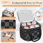 Coobiiya Large Expandable Insulated Lunch Bag Cooler Bag，12-23L Lunch Box for Men Double Deck Leakproof，Heavy Duty LunchBag Cooler Bags for Camping, Travel, Kayaking & Beach