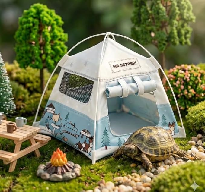 Mini Tent,Model Tent Decoration with Chair,1:12 Miniature Doll Camping Model Tents Movable Decorative Scene Accessories Photography Props Miniature Model Tent for Tiny Pets (White)