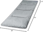 REDCAMP Extra Thick Folding Sleeping Cot Pads, 75"x28"Comfortable Soft Velvet Cotton Camping Cot Mattress Pad for Hiking, Backpacking,Navy Gray Brown