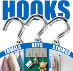 Camping Tent Hooks - 5 Hooks & 5 Rings Outdoor Magnet Clip Hanger