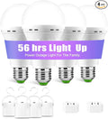Emergency-Rechargeable-Light-Bulb, Stay Lights Up When Power Failure, 1500mAh 12W 60W Equivalent LED Light Bulbs for Home, Camping, Hiking (E27, with Hook,with Plug Cap) 4 Pack