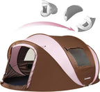 EchoSmile Instant Pop Up Camping Tent, 2/4/6 Person, Easy Setup Tent, Water Resistant Dome, Portable with Carry Bag