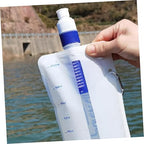 Mipcase 480ml Compact Water Container Portable Water Bag Filter Collapsible Camping Accessory Reusable Water Storage for Hiking Backpacking and Outdoor Use