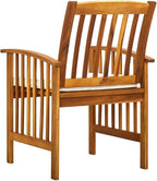 (Fast Shipment) Patio Dining Chairs, Outdoor Chairs, for Camping Pool Beach Deck, Lawn Chair Patio Dining Chairs 3 pcs with Cushions Solid Acacia Wood