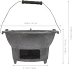 Cast Iron Charcoal Grill Japanese Tabletop BBQ Grill Mini Portable Hibachi Indoor Stove Camping Barbecue Tool BBQ Charcoal Stove 20cm