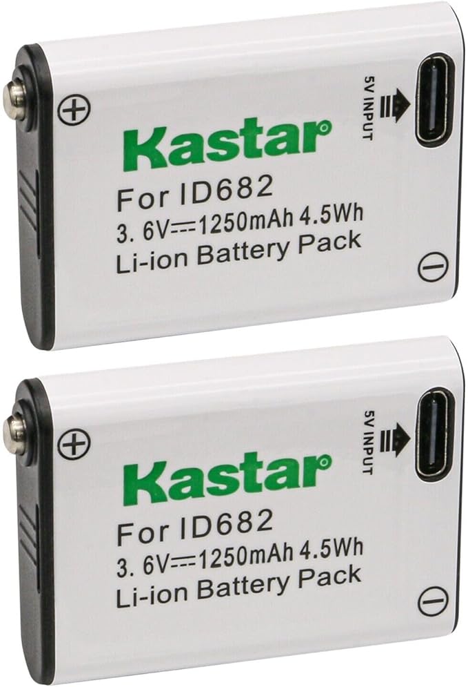 Kastar Battery 2-Pack Replacement for Coast FL FL60R, FL75R & FL85R LED Headlamps, Black Diamond Equipment Sprinter 275 Sprinter 500 Revolt 350, Storm 450 HEADLAMP Kobalt 500-Lumen LED Headlamp