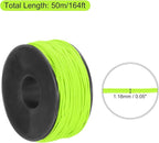 MECCANIXITY 1.18mm x 164 Feet Paracord Micro Cord Rope 100 LB Polyester Braided Cord Spool for Camping Outdoor Jewelry Bracelet, Grass Green