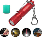 K3 Mini Keychain Flashlight AAA Small Keychain Light Bright 150 Lumens with Diffuser Clip,Multipurpose Pocket Light as Candle Hat Lamp Camp Lantern for Everyday EDC Dog Walking Hiking Camping