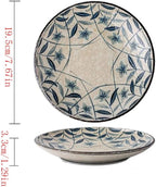 Camping Plates Retro Handmade Underglaze Ceramic Dinner Plate Home Dining Tableware Decorative Plate
