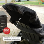 CITYBONFIRES The Chair Blanket – Reversible, Waterproof & Polar-Lined - Stretchable Elastic Back - Original Patio Chair Cover – Ideal for Homes and Outdoor Furniture- with Carry Pouch – Gray Plaid
