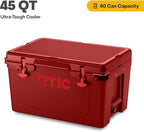 RTIC Ultra-Tough Cooler Hard Insulated Portable Ice Chest Box for Beach, Drink, Beverage, Camping, Picnic, Fishing, Boat, Barbecue